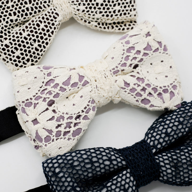 Lace Bow Tie Trio