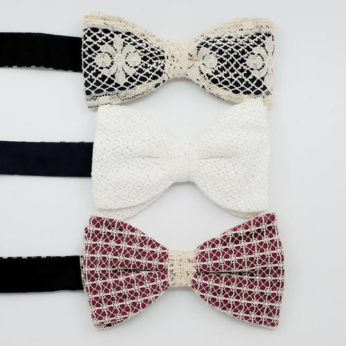 Three lace bow ties 