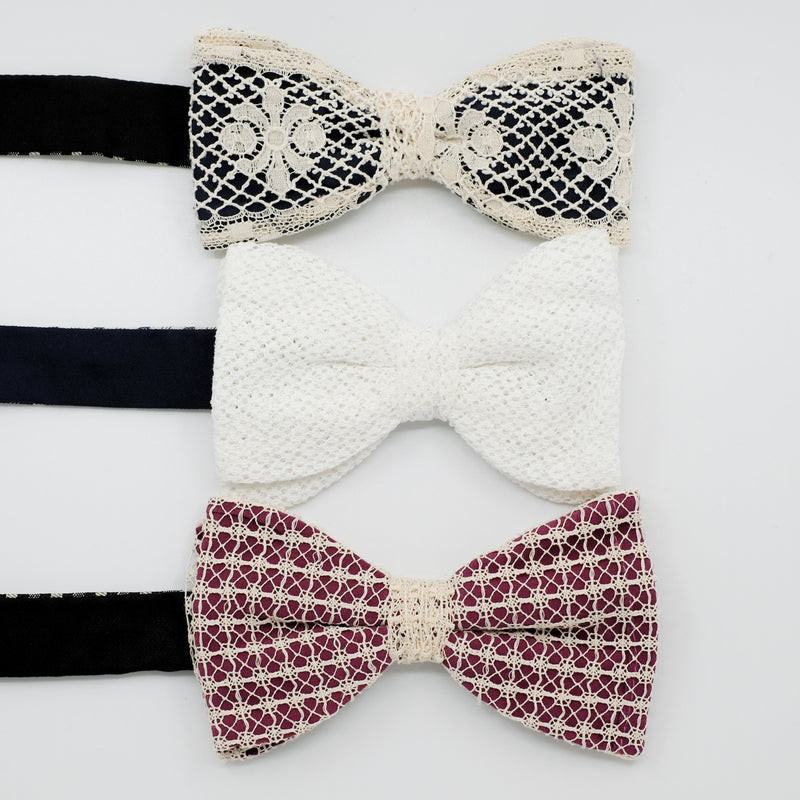 Three lace bow ties 