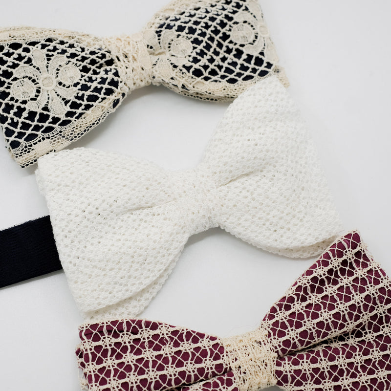 Lace Bow Tie Trio