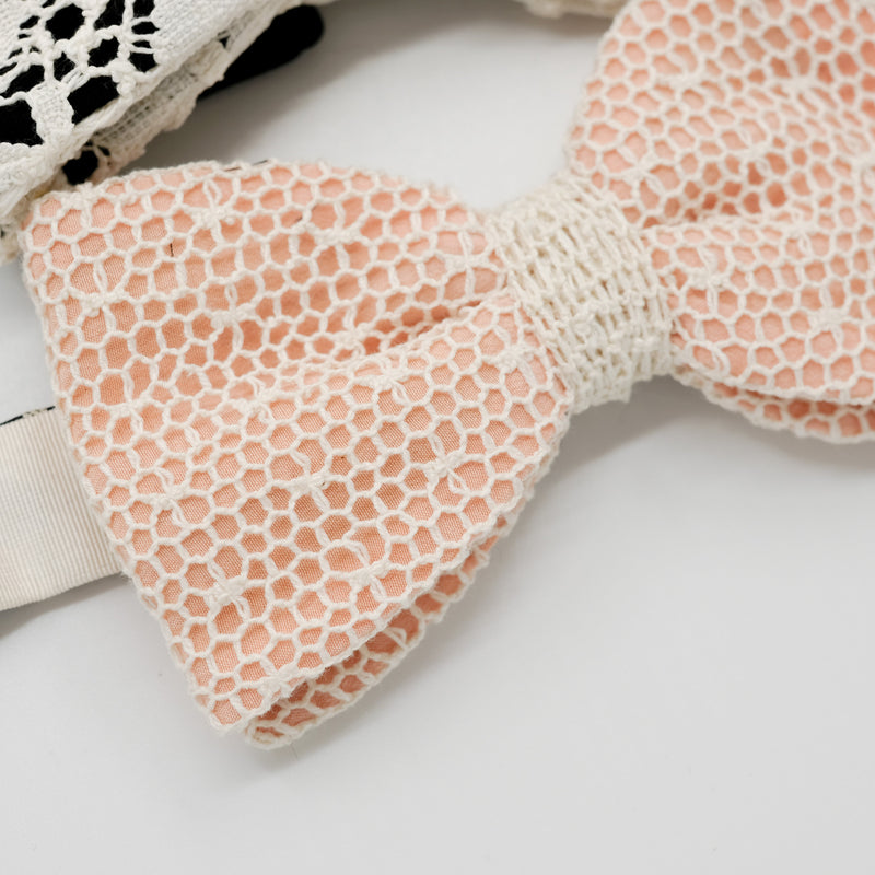 Lace Bow Tie Trio