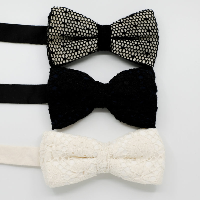 Lace Bow Tie Trio