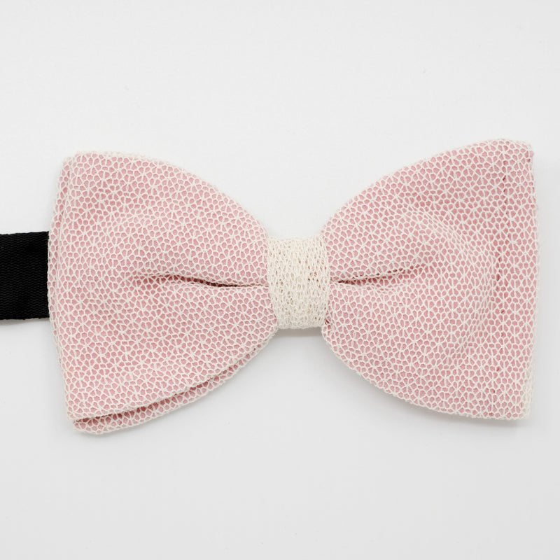 Fragile Lace Pink Pre-Tied Bow Tie