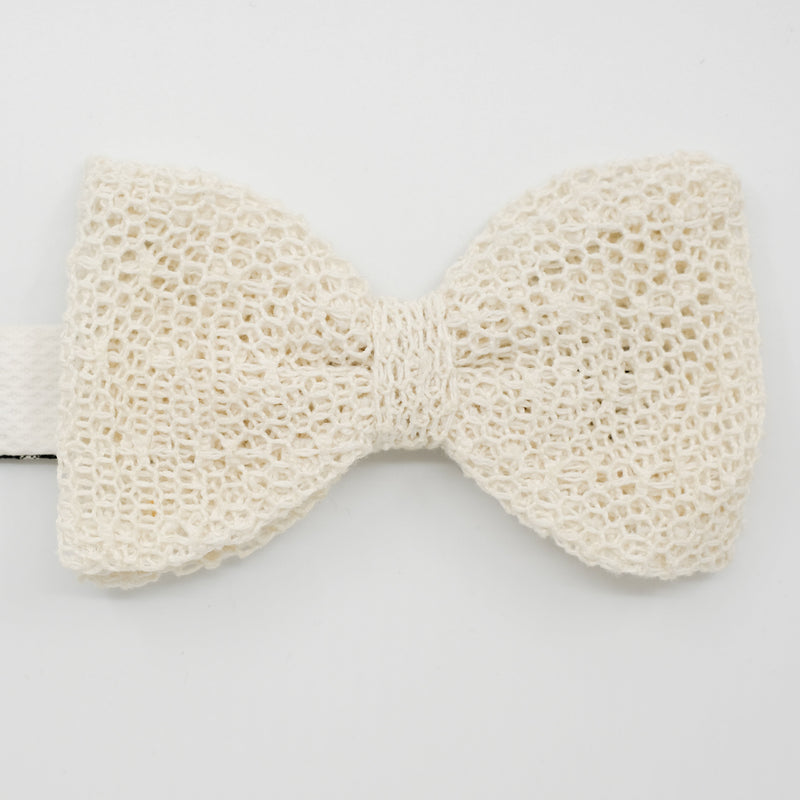 Mesh Lace Unlined Pre-Tied Bow Tie