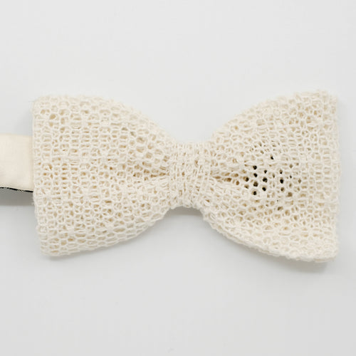 Mesh Lace Unlined Pre-Tied Bow Tie