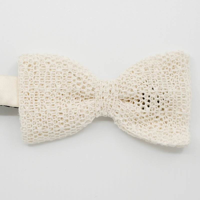 Mesh Lace Unlined Pre-Tied Bow Tie