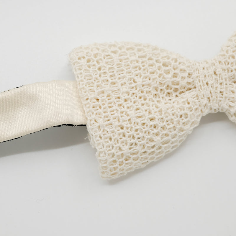Mesh Lace Unlined Pre-Tied Bow Tie