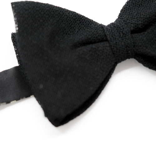 Black Fragile Lace Pre-Tied Bow Tie