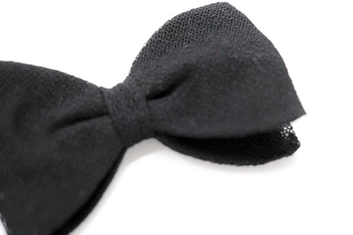 Black Fragile Lace Pre-Tied Bow Tie