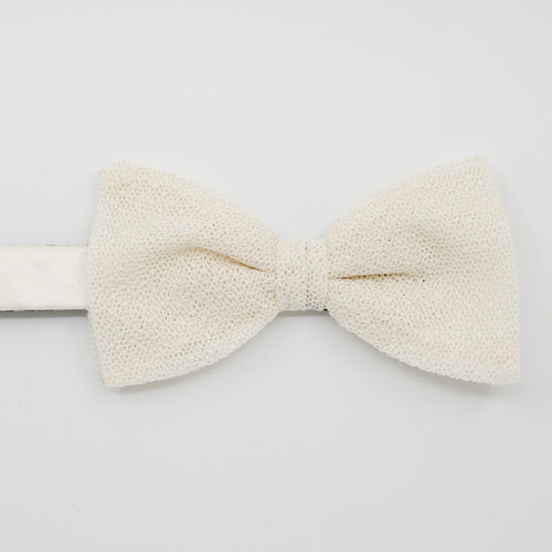 Ecru Fragile Lace Pre-Tied Bow Tie