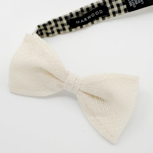 Ecru Fragile Lace Pre-Tied Bow Tie