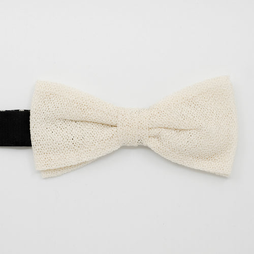 Ecru Fragile Lace Pre-Tied Bow Tie