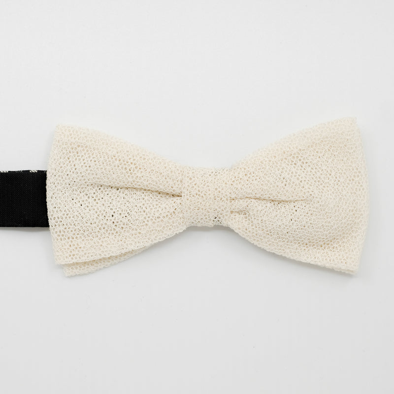 Ecru Fragile Lace Pre-Tied Bow Tie