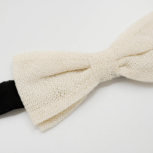 Ecru Fragile Lace Pre-Tied Bow Tie