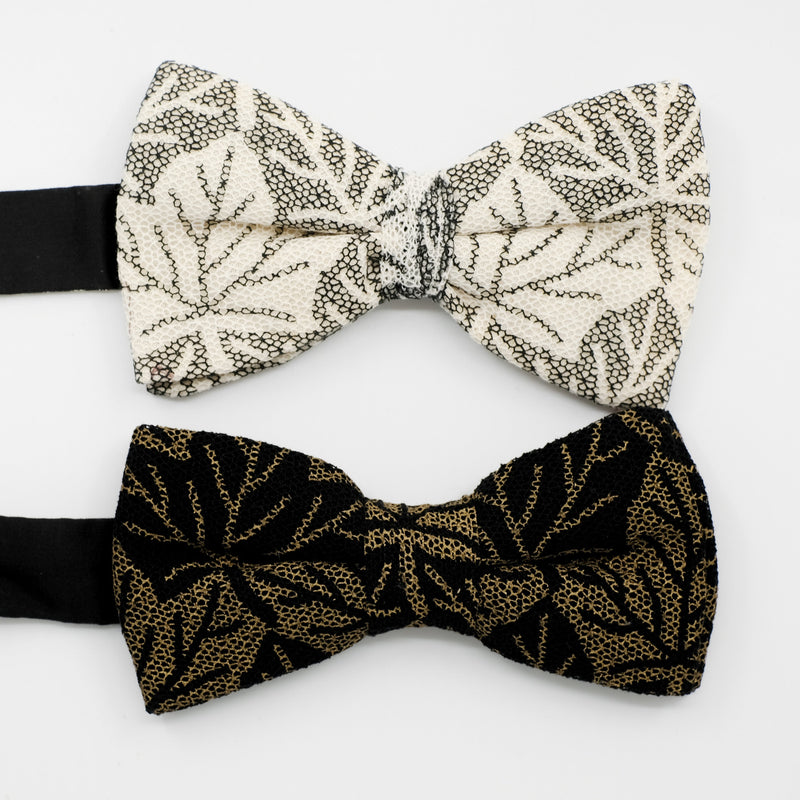 x2 All Fall In | Printed Mesh Lace Pre-Tied Bow Tie