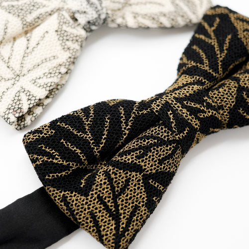 x2 All Fall In | Printed Mesh Lace Pre-Tied Bow Tie