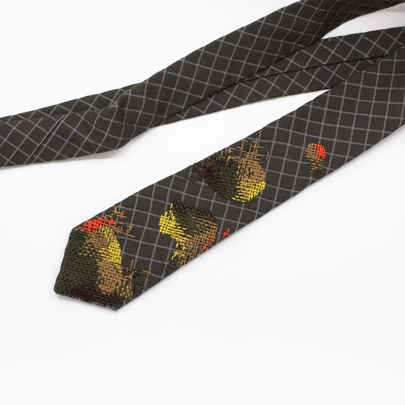 Green 'Organic Embroidered' Tie