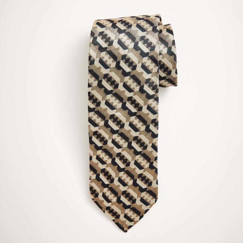 Sand & Ink Geo Silk Tie