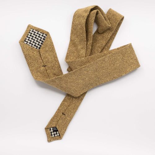 Gold Slub Silk Woven Tie
