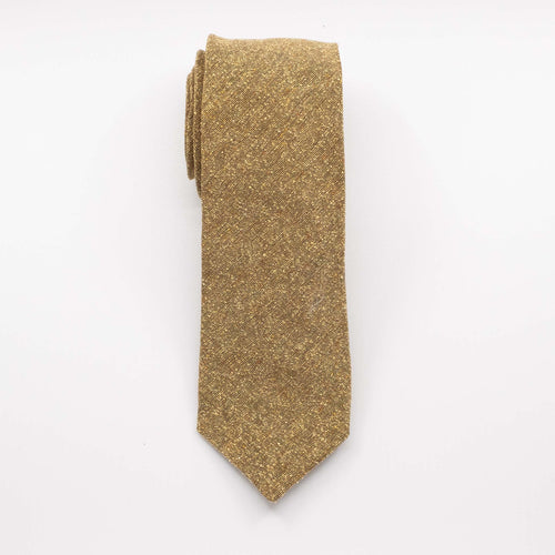 Gold Slub Silk Woven Tie