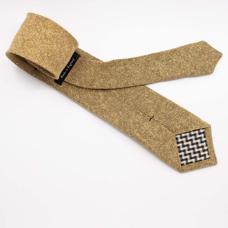 Gold Slub Silk Woven Tie