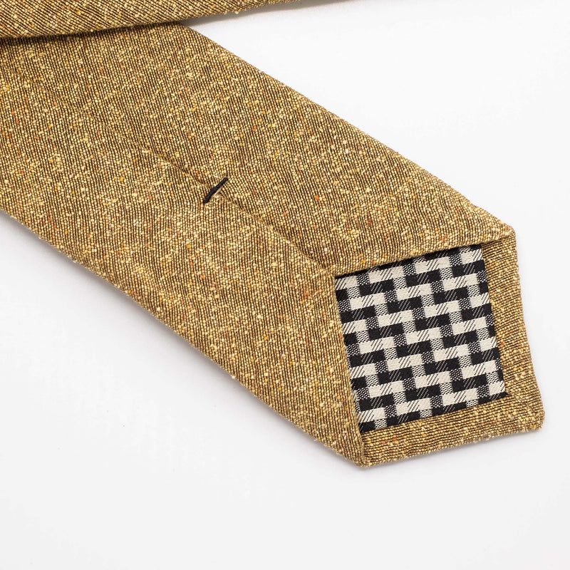 Gold Slub Silk Woven Tie