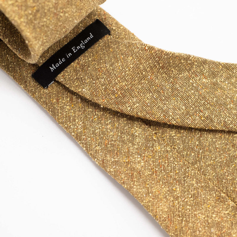 Gold Slub Silk Woven Tie