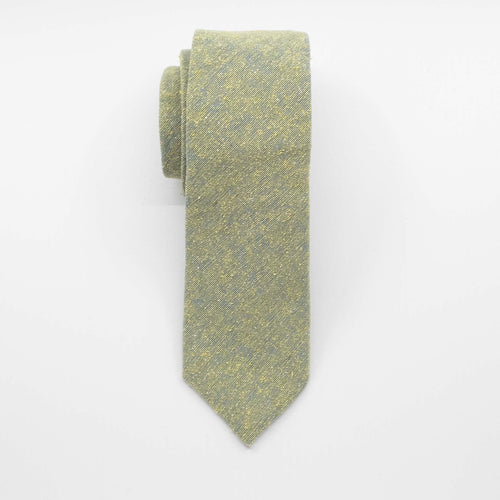 Citrus Green Slub Silk Woven Tie