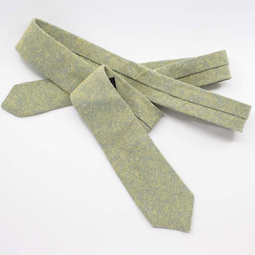 Citrus Green Slub Silk Woven Tie