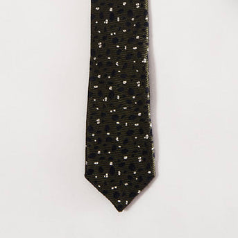 Skinny Silk Green Spot Tie