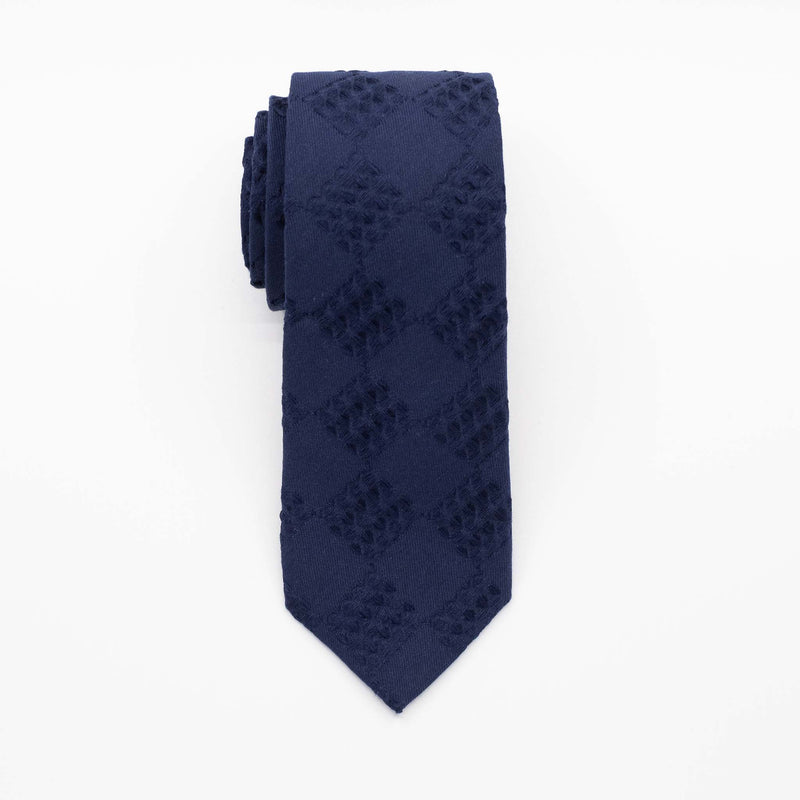 Navy Wool / Silk Tie