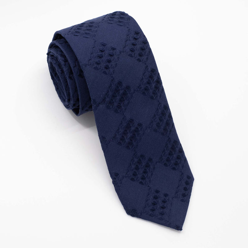 Navy Wool / Silk Tie