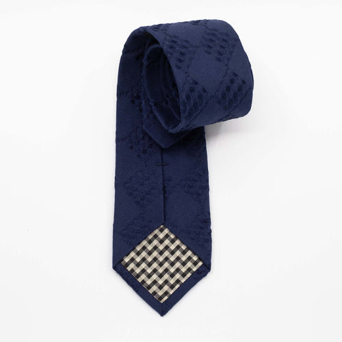 Navy Wool / Silk Tie