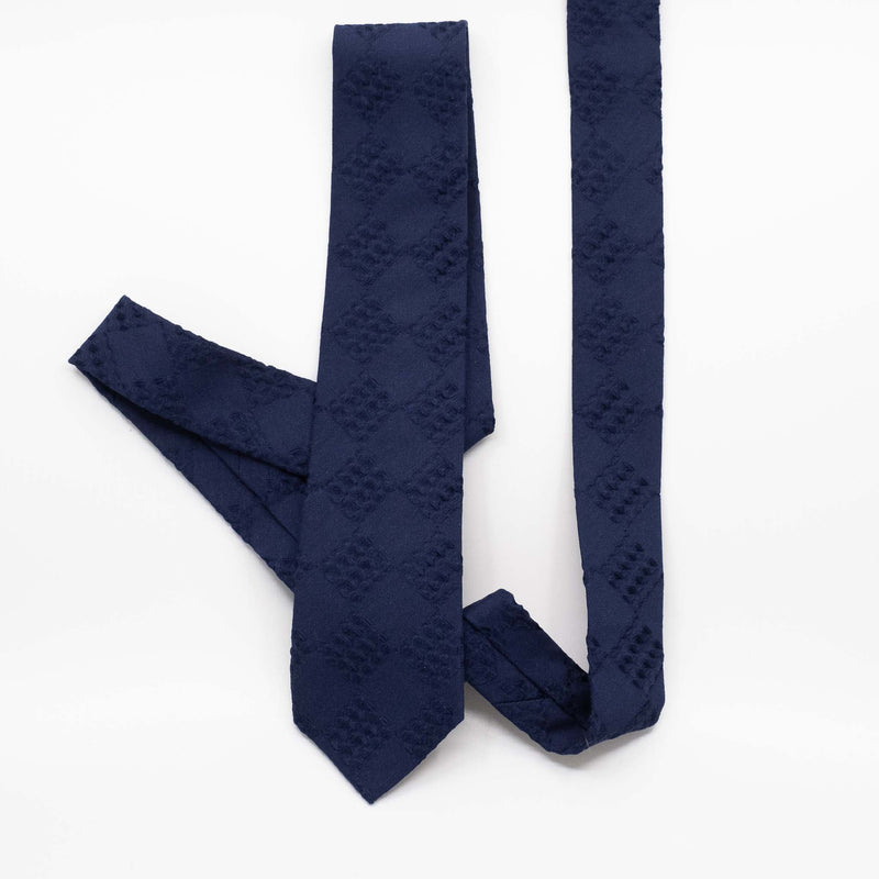 Navy Wool / Silk Tie
