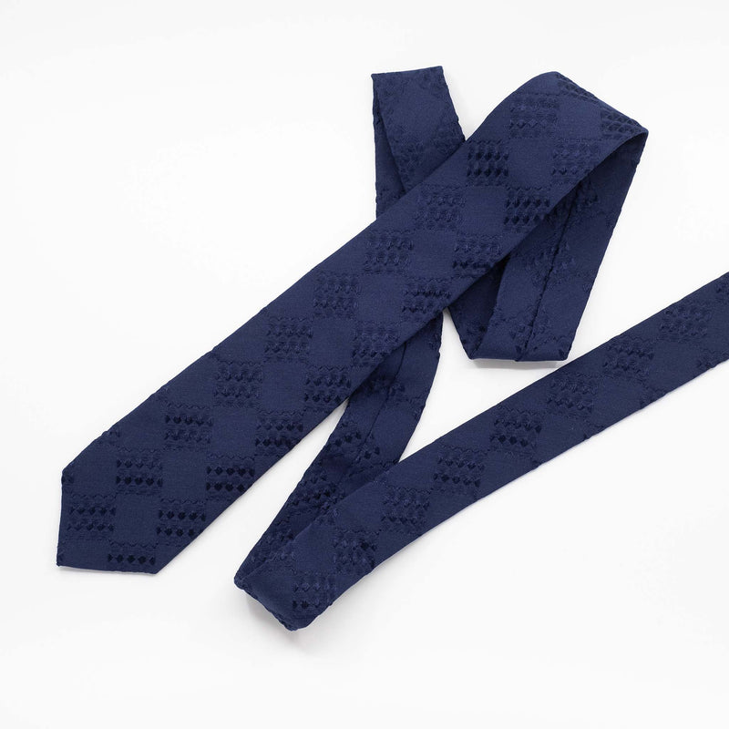 Navy Wool / Silk Tie