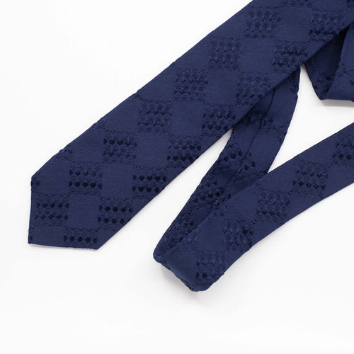 Navy Wool / Silk Tie