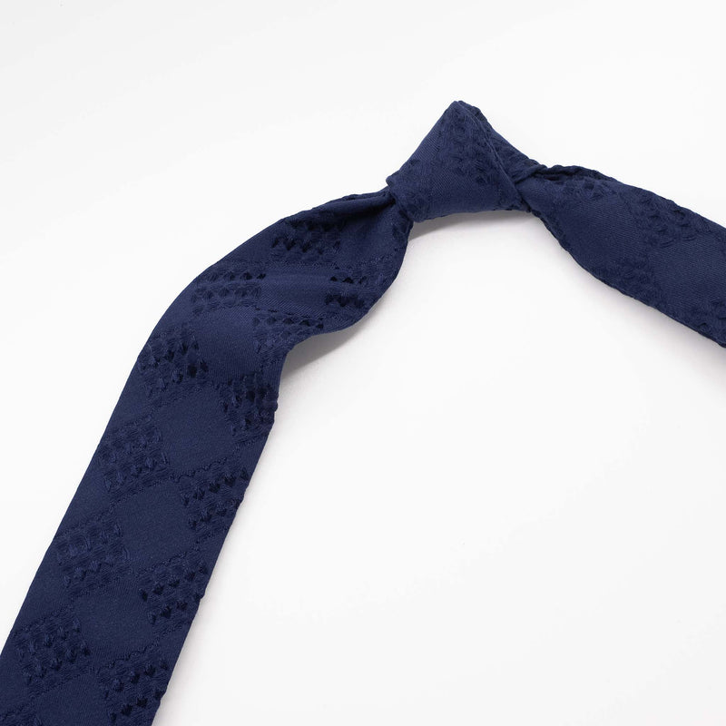Navy Wool / Silk Tie
