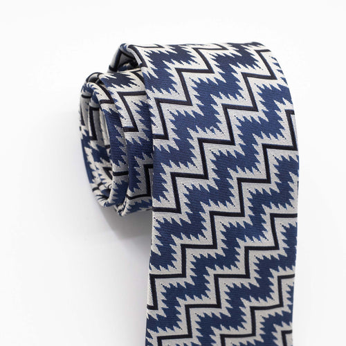 Navy Zig Zag Tie