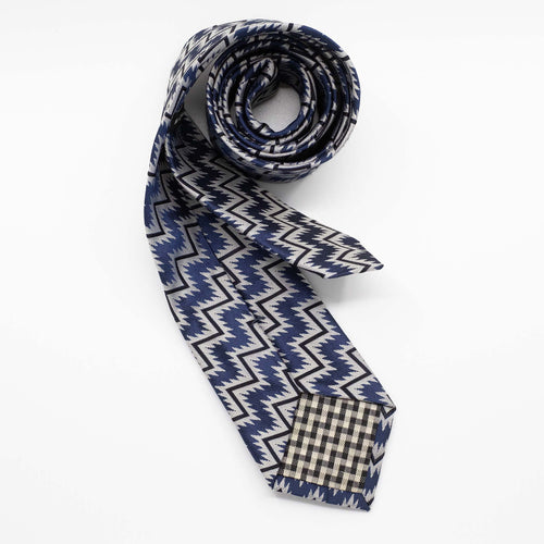 Navy Zig Zag Tie