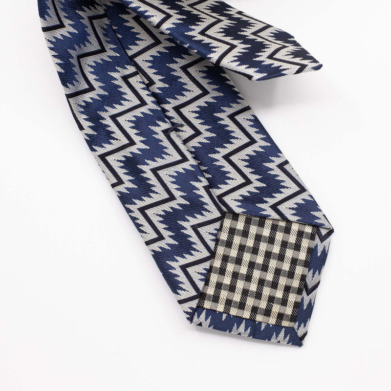 Navy Zig Zag Tie