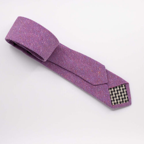 Magenta Slub Silk Woven Tie