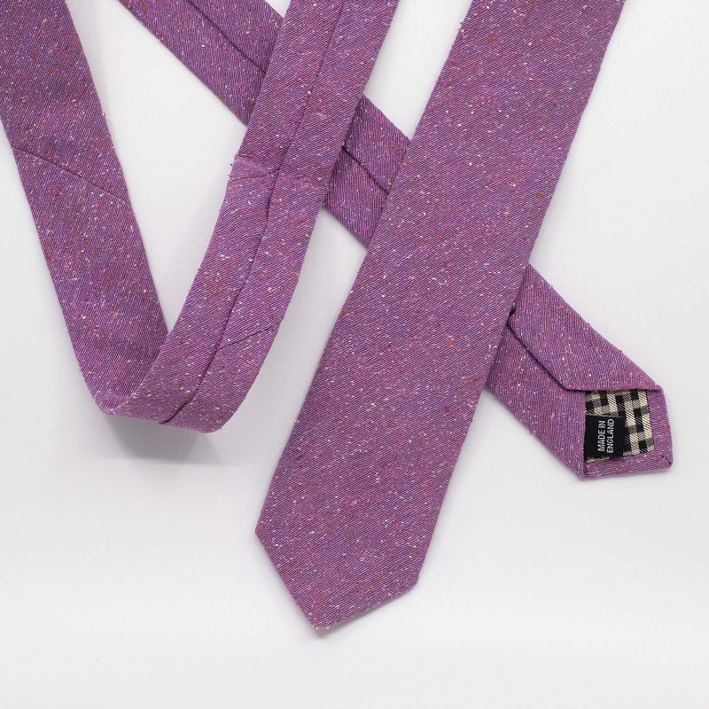 Magenta Slub Silk Woven Tie