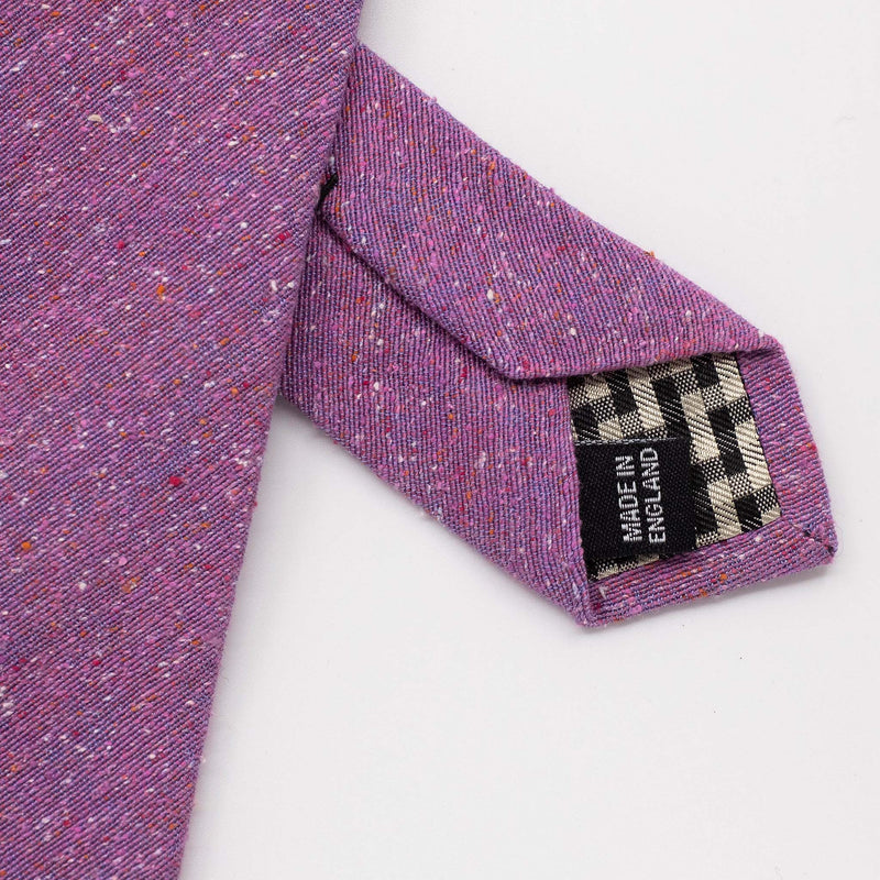 Magenta Slub Silk Woven Tie