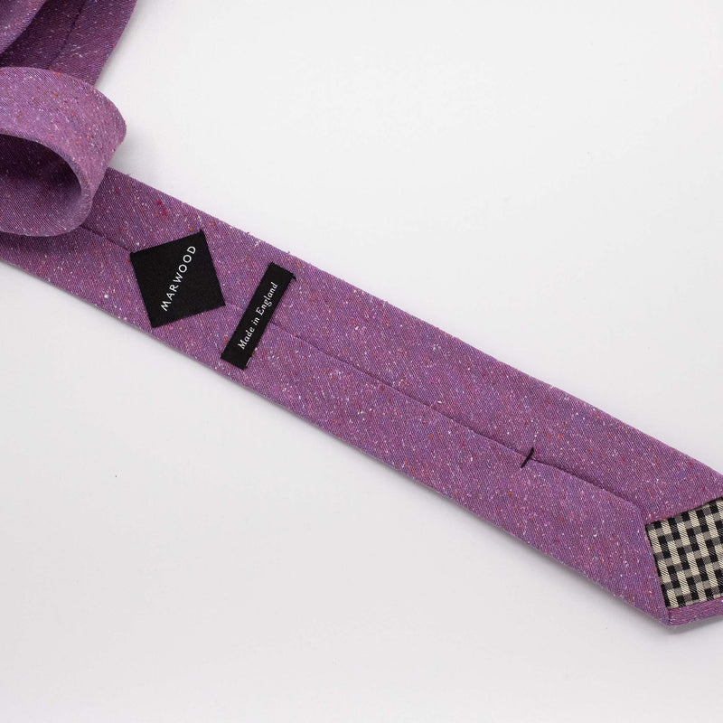 Magenta Slub Silk Woven Tie