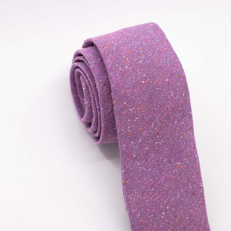 Magenta Slub Silk Woven Tie
