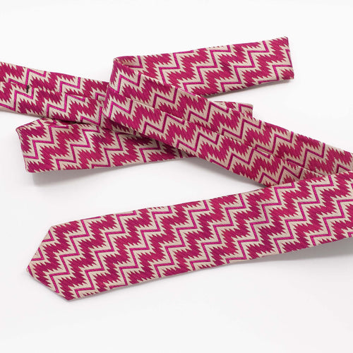 Pink Zig Zag Tie