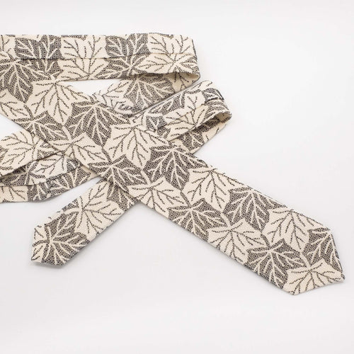 Leaf Printed Lace Tie