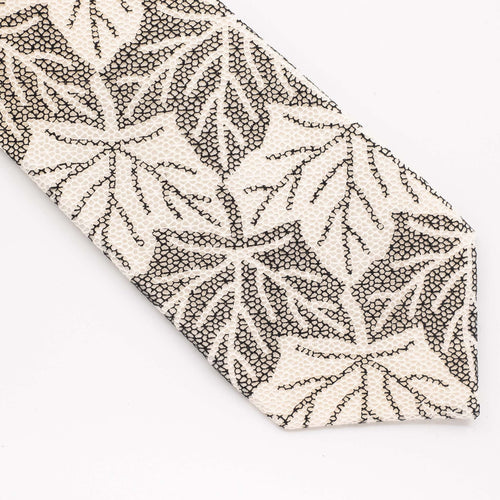 Leaf Printed Lace Tie