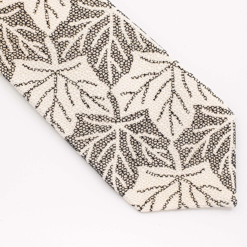 Leaf Printed Lace Tie