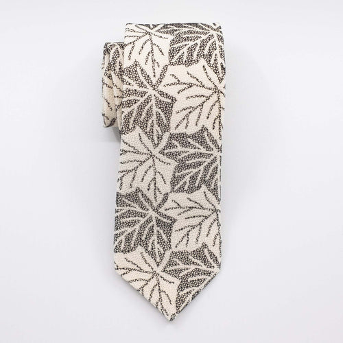 Leaf Printed Lace Tie
